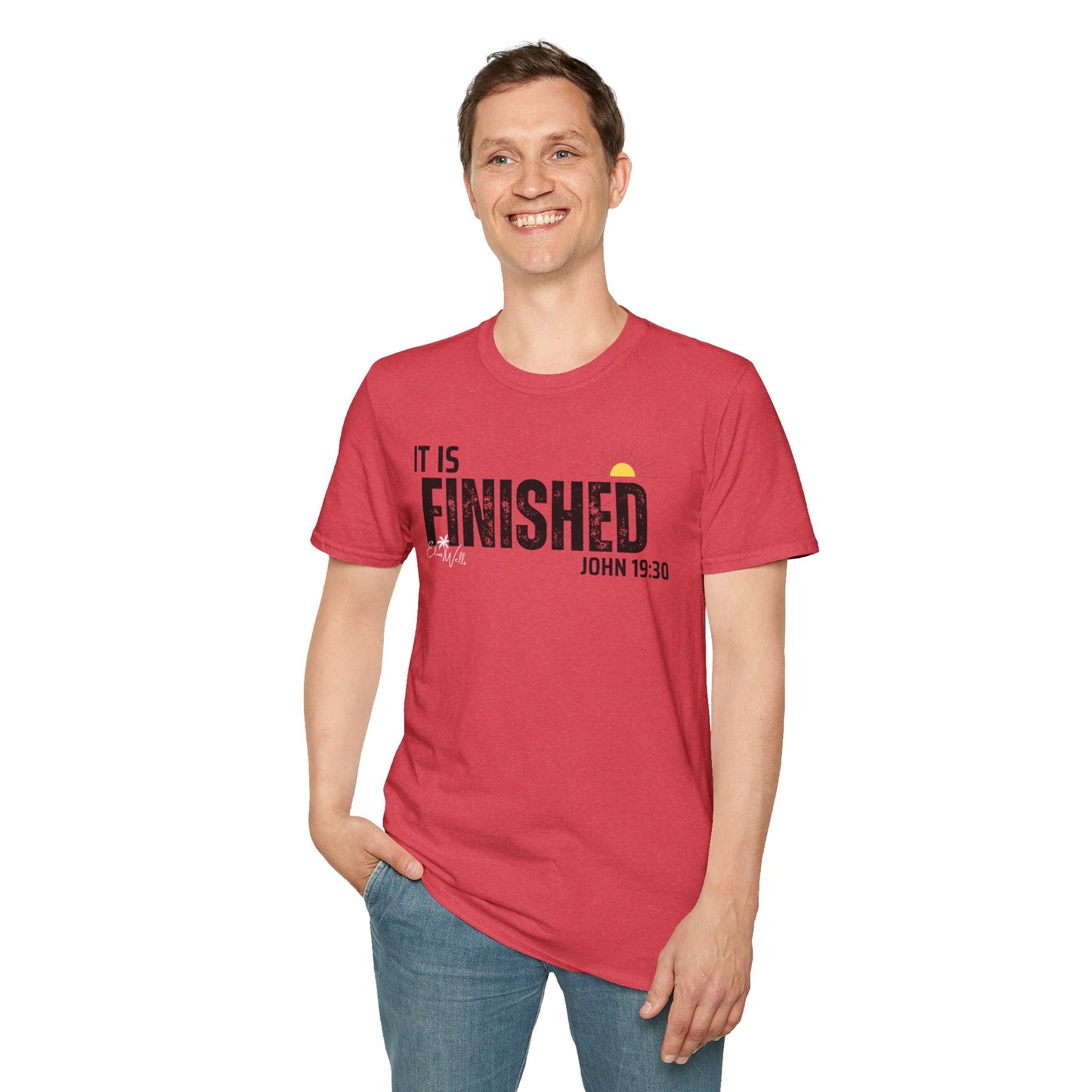Unisex Softstyle T-Shirt - It Is Finished | Faith-Based Tee for Spiritual Celebrations