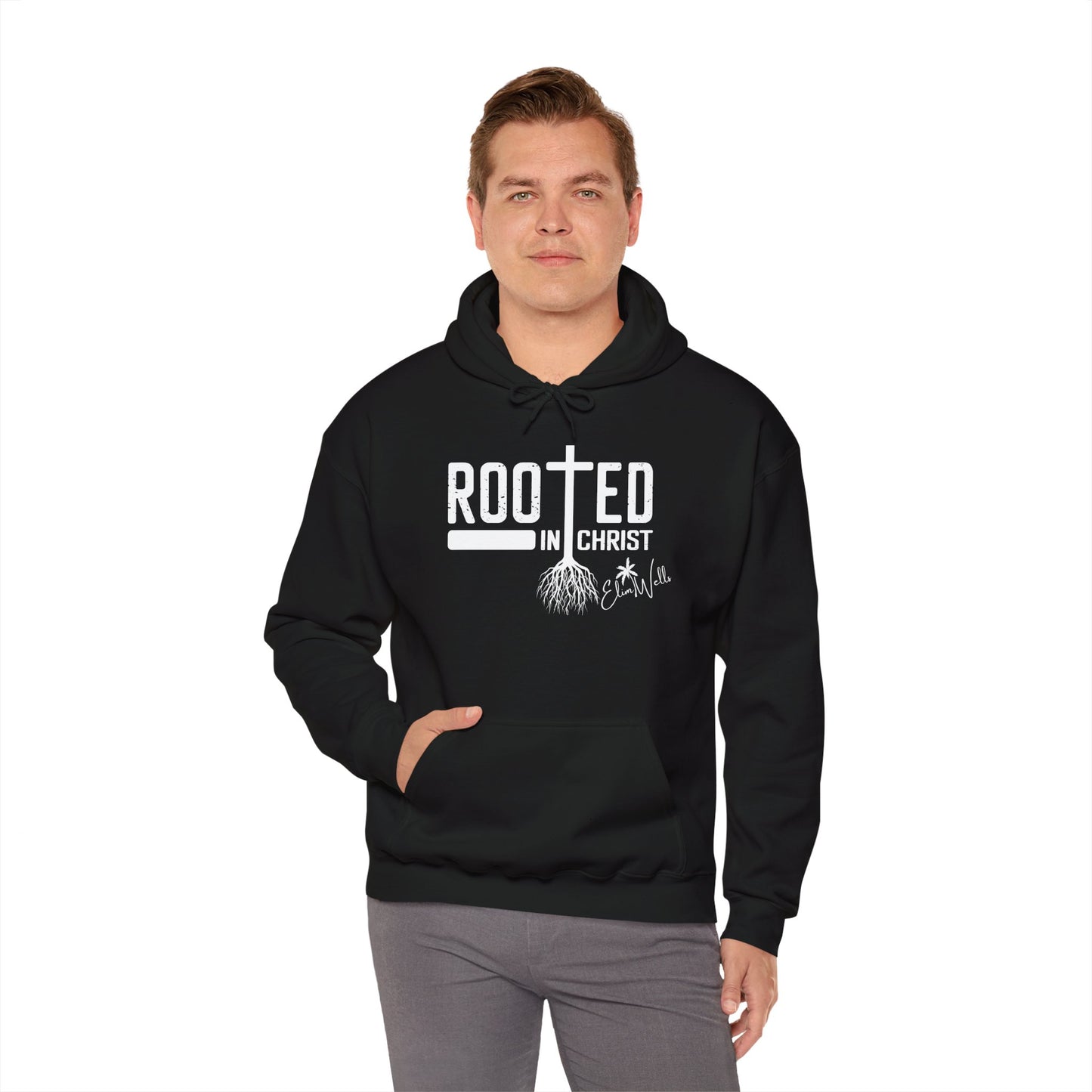 Rooted in Christ Unisex Hoodie - Heavy Blend Christian Sweatshirt