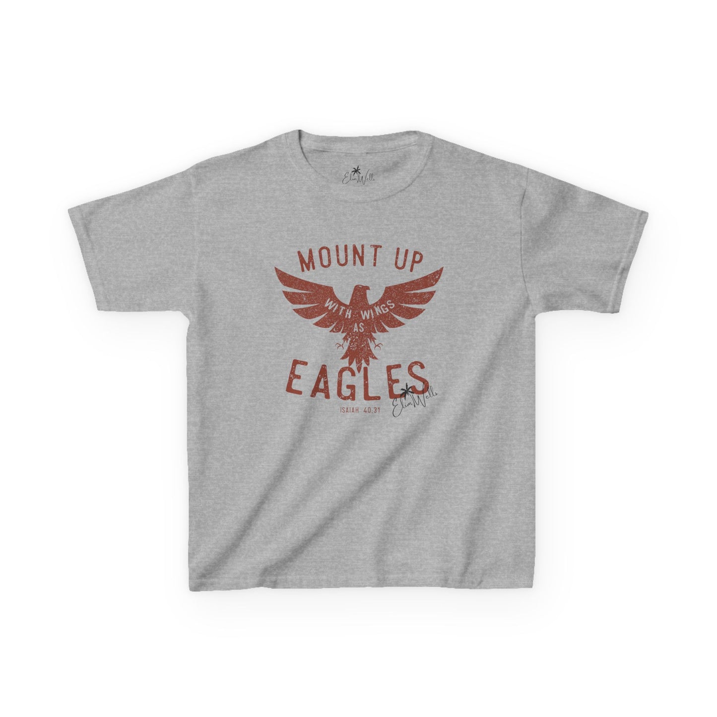 Eagles 'Mount Up' Kids Heavy Cotton Tee - Inspirational Youth Shirt