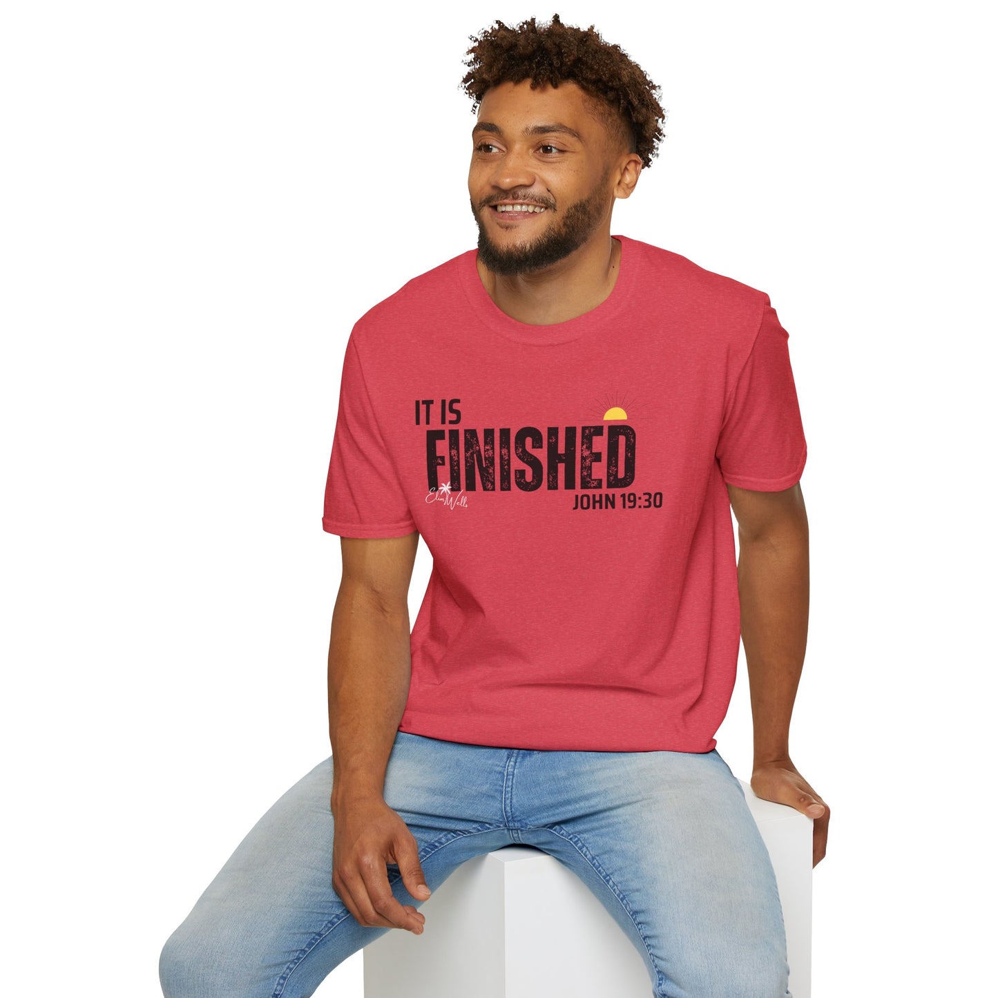 Unisex Softstyle T-Shirt - It Is Finished | Faith-Based Tee for Spiritual Celebrations