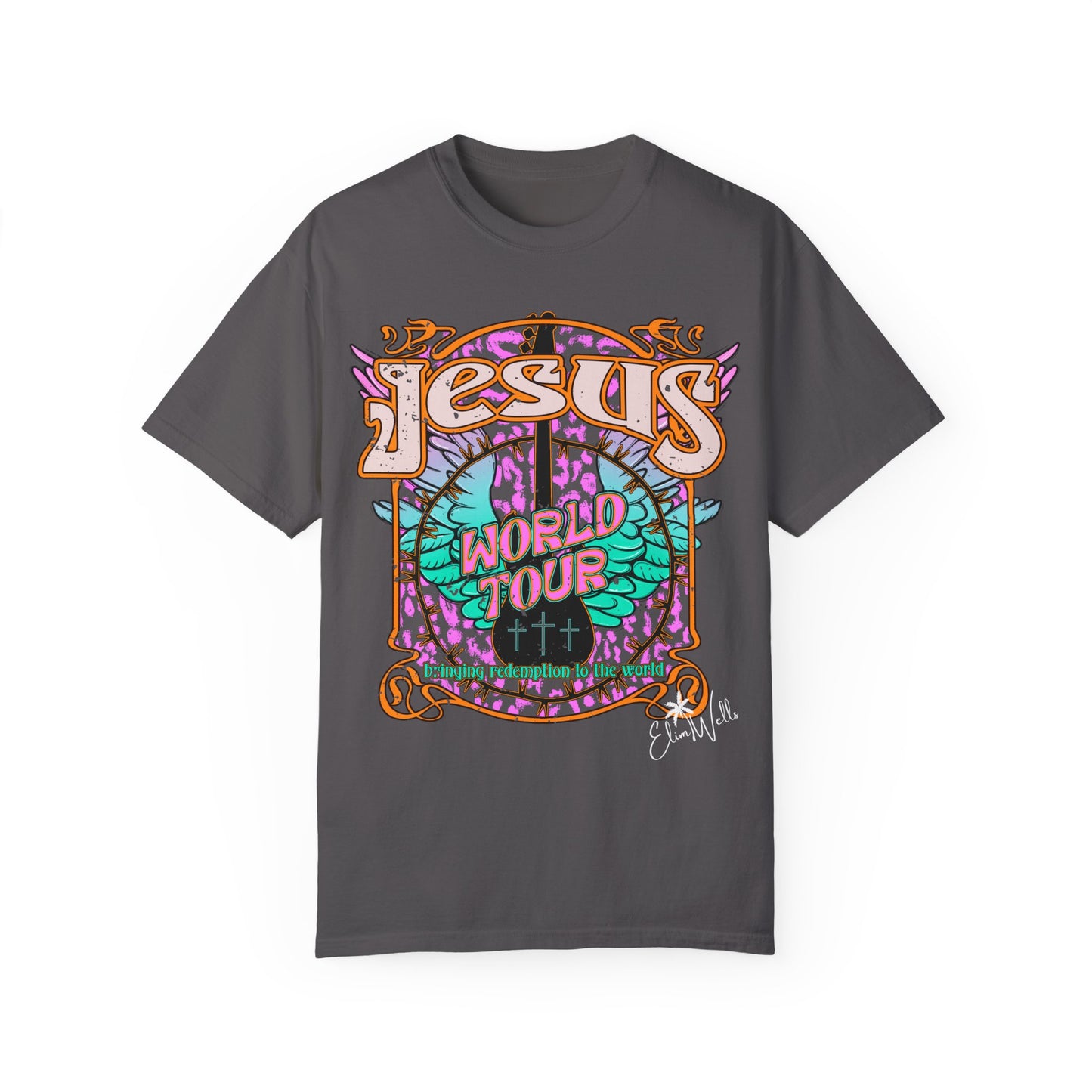 Jesus World Tour Unisex Garment-Dyed T-Shirt | Vintage Inspirational Tee