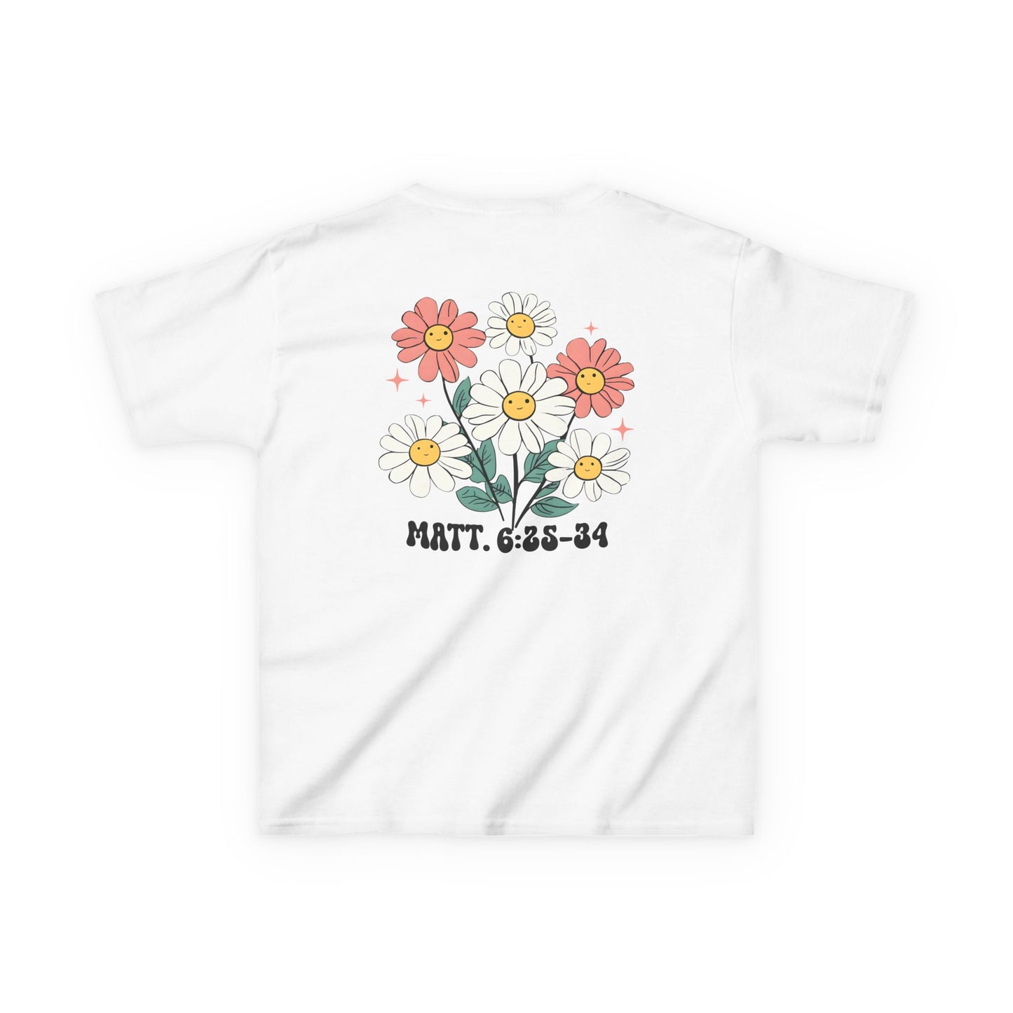 Kids Inspiring Floral Quote Tee - Matthew 6:25-34