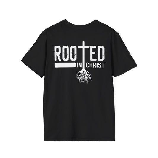 Rooted in Christ Unisex Softstyle T-Shirt - Faith-Inspired Apparel